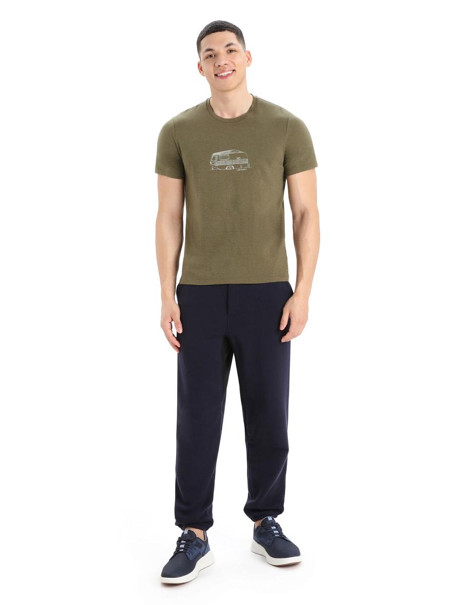 Midnight Navy Men's Icebreaker RealFleece™ Merino Dalston Pants Jogger | USA 1141LISH